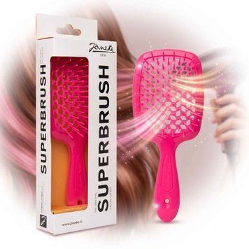Гребінець для волосся Janeke Superbrush, порожнистий, Рожевий (Італія) 100973 фото