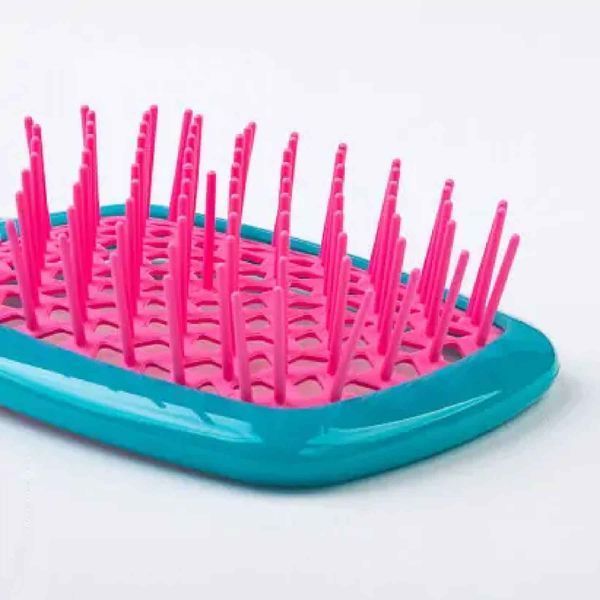 Гребінець для волосся Janeke Superbrush, порожнистий, Бірюзова-Рожева (Італія) 100971 фото